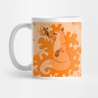 Cute fox with butterfly Mug